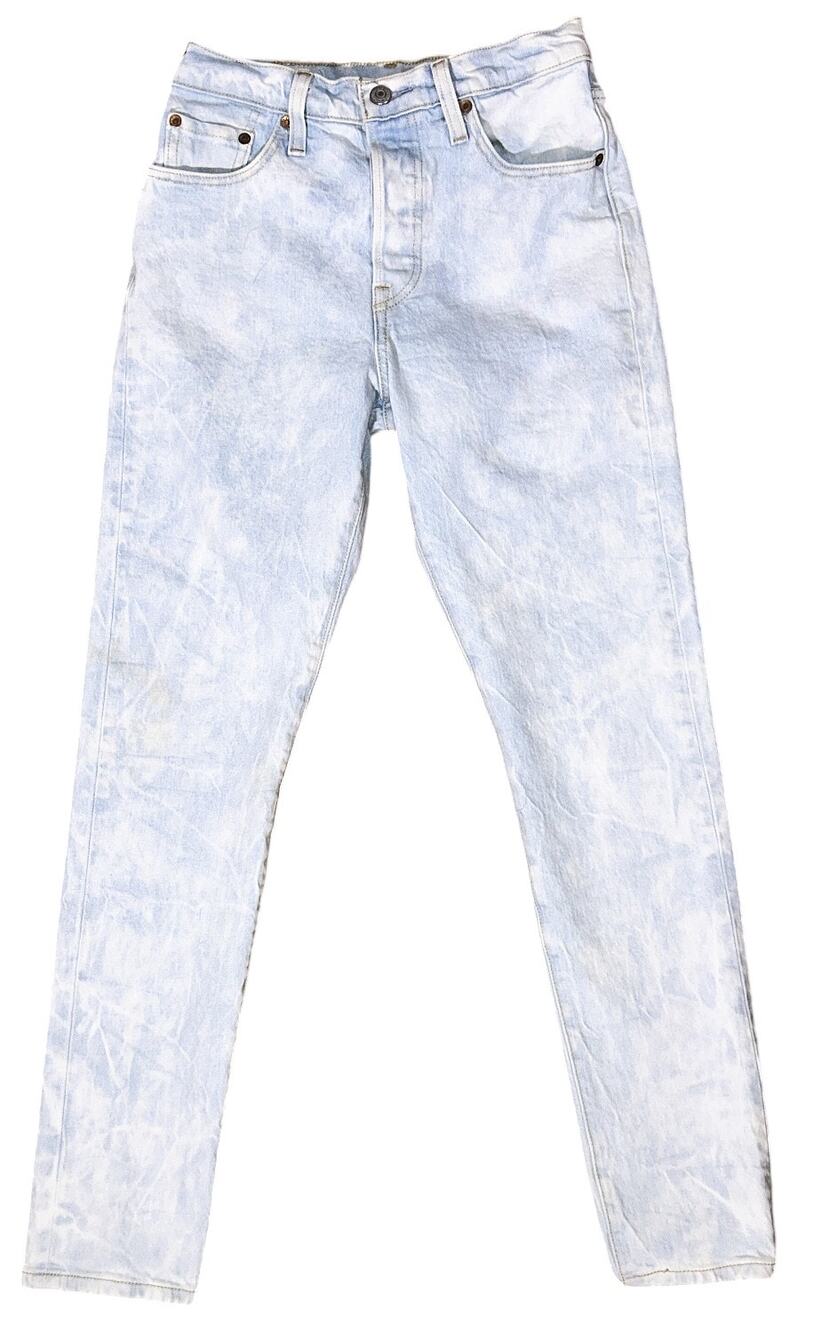 Levi's 501 Button Fly Light Wash Skinny Jeans 25X30